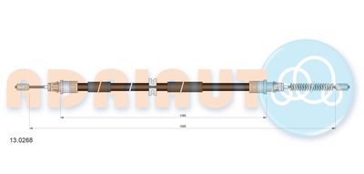 130268 ADRIAUTO Тросик, cтояночный тормоз