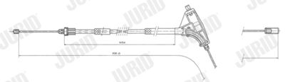 432415J JURID Тросик, cтояночный тормоз