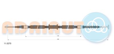 110270 ADRIAUTO Тросик, cтояночный тормоз
