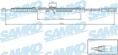 C0647B SAMKO Тросик, cтояночный тормоз