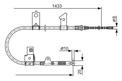 1987477394 BOSCH Тросик, cтояночный тормоз