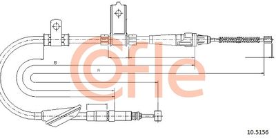105156 COFLE Тросик, cтояночный тормоз