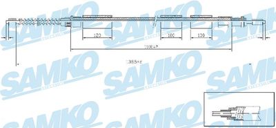 C0609B SAMKO Тросик, cтояночный тормоз