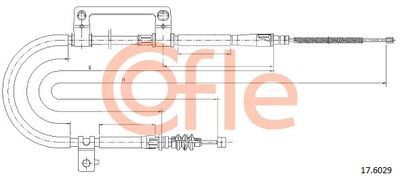 176029 COFLE Тросик, cтояночный тормоз