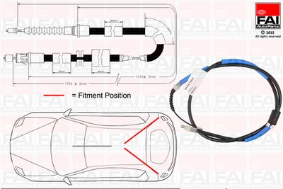 FBC0047 FAI AutoParts Тросик, cтояночный тормоз