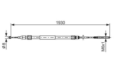 1987477821 BOSCH Тросик, cтояночный тормоз