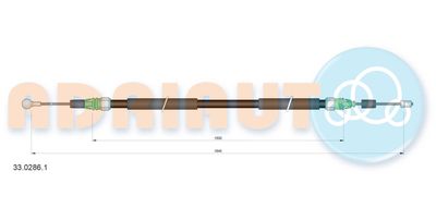 3302861 ADRIAUTO Тросик, cтояночный тормоз