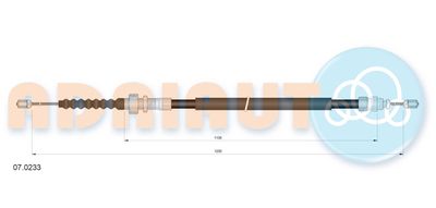 070233 ADRIAUTO Тросик, cтояночный тормоз