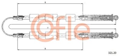 9232120 COFLE Тросик, cтояночный тормоз