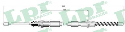 C0836B LPR Тросик, cтояночный тормоз