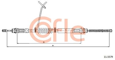 92115579 COFLE Тросик, cтояночный тормоз