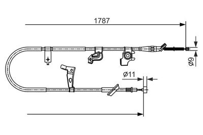 1987482435 BOSCH Тросик, cтояночный тормоз