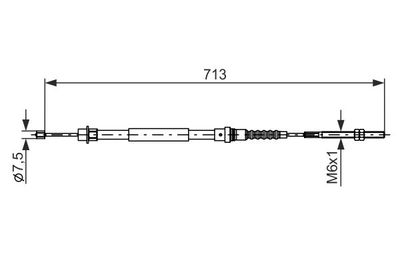 1987477594 BOSCH Тросик, cтояночный тормоз