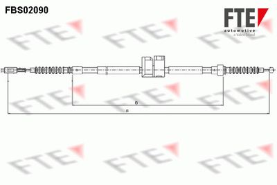 FBS02090 FTE Тросик, cтояночный тормоз