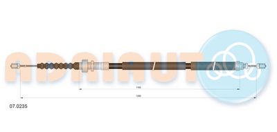 070235 ADRIAUTO Тросик, cтояночный тормоз