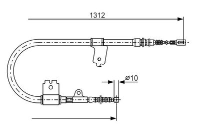 1987477398 BOSCH Тросик, cтояночный тормоз