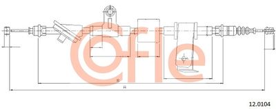 120104 COFLE Тросик, cтояночный тормоз