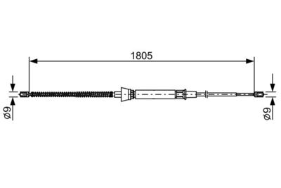 1987482646 BOSCH Тросик, cтояночный тормоз