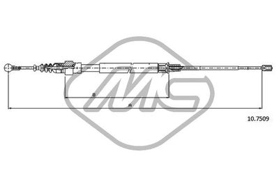 83746 Metalcaucho Тросик, cтояночный тормоз