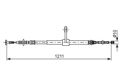 1987477558 BOSCH Тросик, cтояночный тормоз