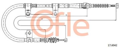 92176042 COFLE Тросик, cтояночный тормоз