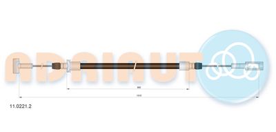 1102212 ADRIAUTO Тросик, cтояночный тормоз