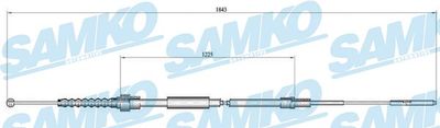 C0933B SAMKO Тросик, cтояночный тормоз