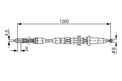 1987477308 BOSCH Тросик, cтояночный тормоз