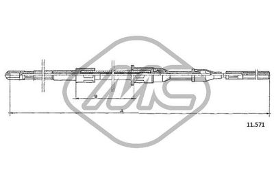 82465 Metalcaucho Тросик, cтояночный тормоз