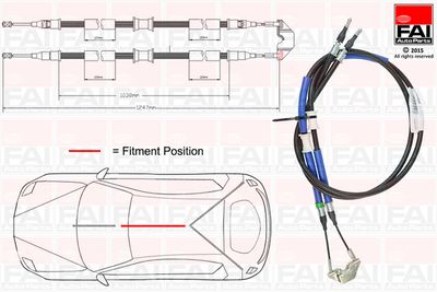 FBC0053 FAI AutoParts Тросик, cтояночный тормоз