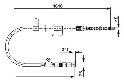 1987477399 BOSCH Тросик, cтояночный тормоз