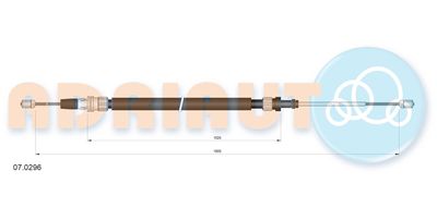 070296 ADRIAUTO Тросик, cтояночный тормоз