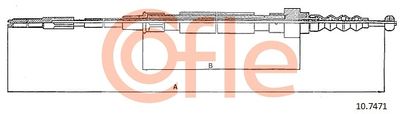 92107471 COFLE Тросик, cтояночный тормоз