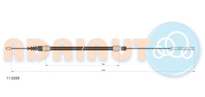 110259 ADRIAUTO Тросик, cтояночный тормоз