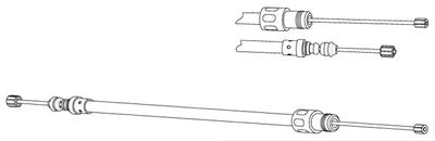 FA02276 CEF Тросик, cтояночный тормоз