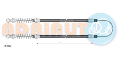 110208 ADRIAUTO Тросик, cтояночный тормоз