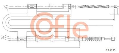 92172115 COFLE Тросик, cтояночный тормоз