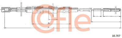 10707 COFLE Тросик, cтояночный тормоз