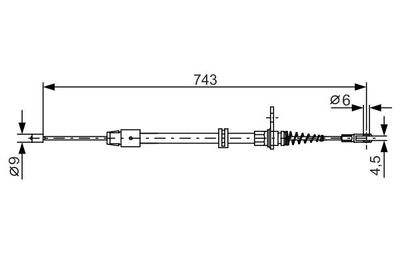 1987482329 BOSCH Тросик, cтояночный тормоз