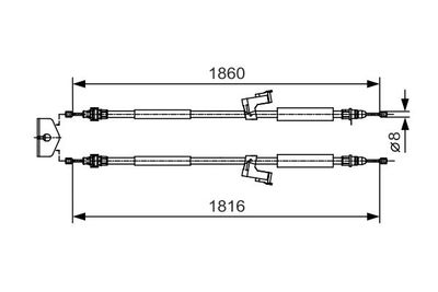 1987482019 BOSCH Тросик, cтояночный тормоз