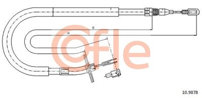 92109878 COFLE Тросик, cтояночный тормоз