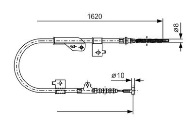 1987477758 BOSCH Тросик, cтояночный тормоз