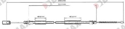 AA3036 DIAMAX Тросик, cтояночный тормоз