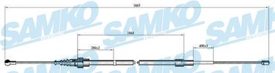 C0808B SAMKO Тросик, cтояночный тормоз