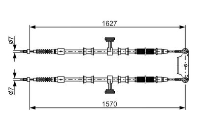 1987482147 BOSCH Тросик, cтояночный тормоз