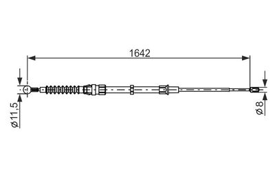 1987482267 BOSCH Тросик, cтояночный тормоз