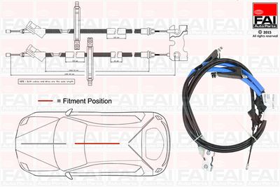 FBC0039 FAI AutoParts Тросик, cтояночный тормоз