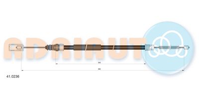 410236 ADRIAUTO Тросик, cтояночный тормоз