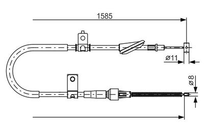 1987482257 BOSCH Тросик, cтояночный тормоз