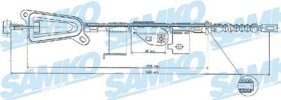 C0483B SAMKO Тросик, cтояночный тормоз